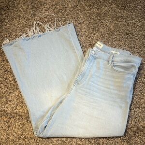 FRAME Le Palazzo Crop Jeans Blue Size 34